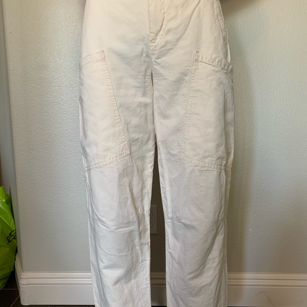 Zara White Cropped Pants